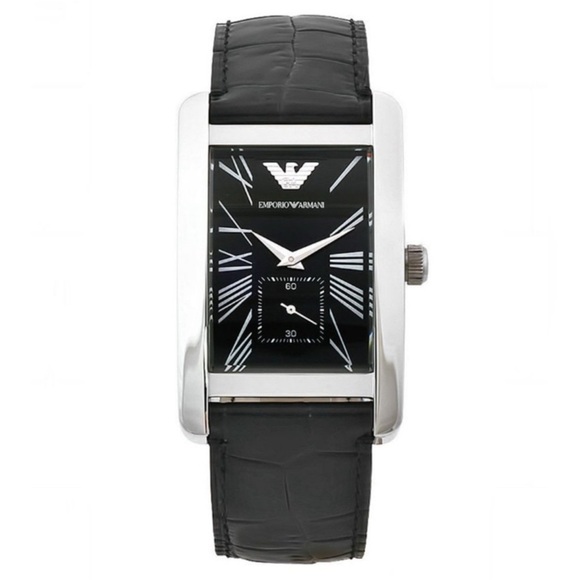 Emporio Armani Sub Second Quartz Black Dial AR-0143 Men’s Classic Vintage Watch - Picture 11 of 11